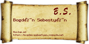 Bogdán Sebestyén névjegykártya
